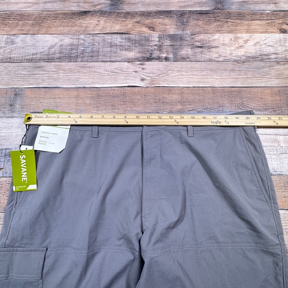 Savane Mens‎ Cargo Shorts Smoked Pearl Grey Size 40 NWT Stretch Wicking Utility - Picture 6 of 7